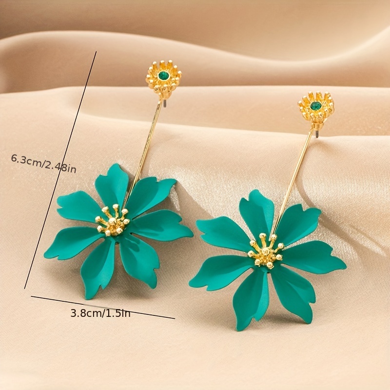 Colorful Floral Dangle Earrings for Women